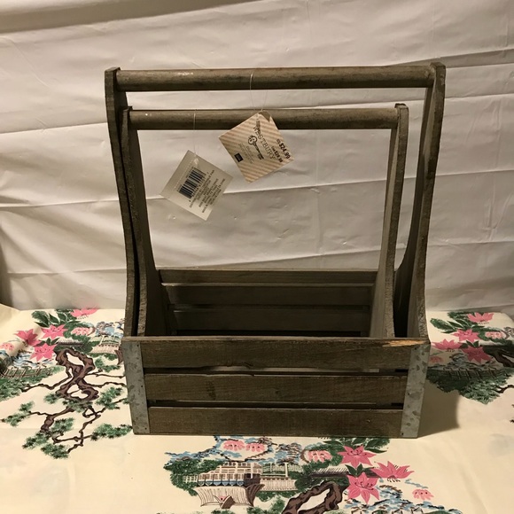 PAIR OF RUSTIC WOOD ORGANIZER/ carrier - Picture 5 of 8